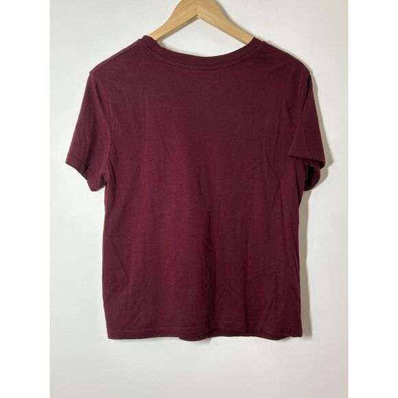 Love Tribe Peanuts Graphic Tee Size Large Maroon Dark Red Snoopy T-Shirt - Picture 2 of 3